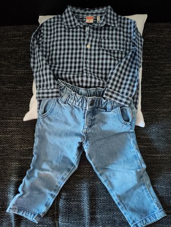 H&M Hemd Gr.86, Baby, mit Manor Jeans, Gr.92, Top Zustand