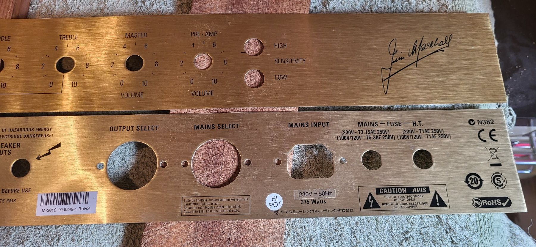 Marshall Amplificateurs: Set Original Marshall Amp Faceplates JCM800 – D'occasion à Schaffhausen par derHasy 1