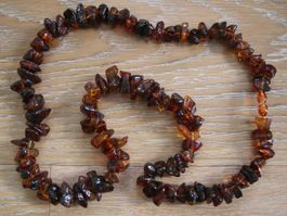 Nachlass: Ostsee Bernstein Schmuck Kette Collier 66 Gramm