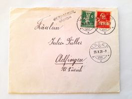 Brief 1920 - USTER Stabst. WERMATSWIL 25.X.20 > OTELFINGEN