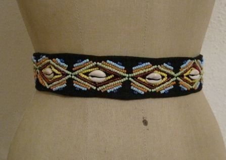 Ceinture Vintage Style Oriental En Métal Argenté - Taille Ajustable Pour Femme - Occasion