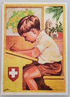 Bundesfeierpostkarte Nr.51II -40Rp.-1930-Knabe auf Schulbank