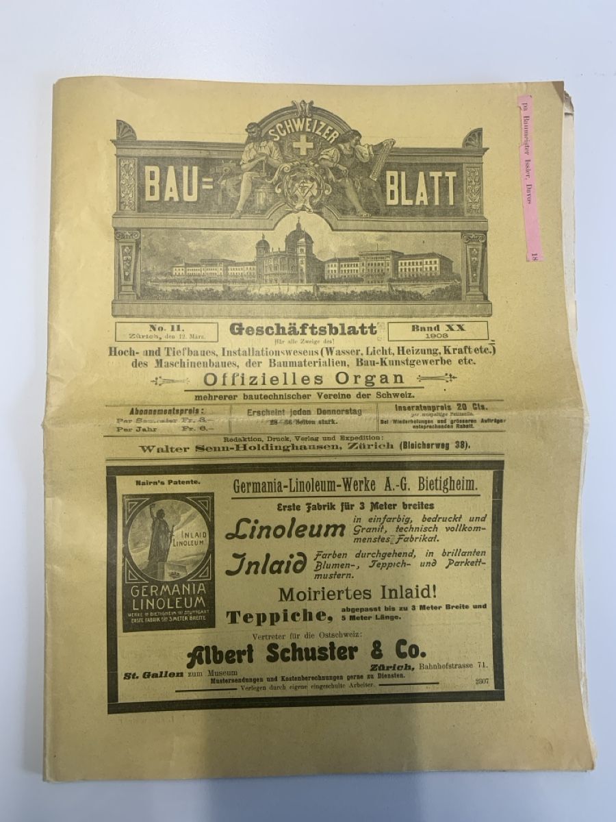 Foto & Immagini: Baublatt 1903 – Usato da Andwil SG venduto da Dabian