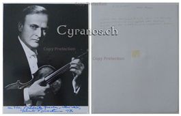 Yehudi Menuhin (1916-1966) Violinist  - Autogramm