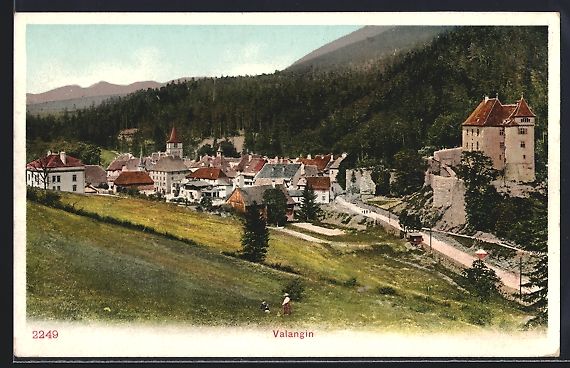 Cartoline postali: AK Valangin, Gesamtansicht – Usato da Berlin venduto da bartko-reher