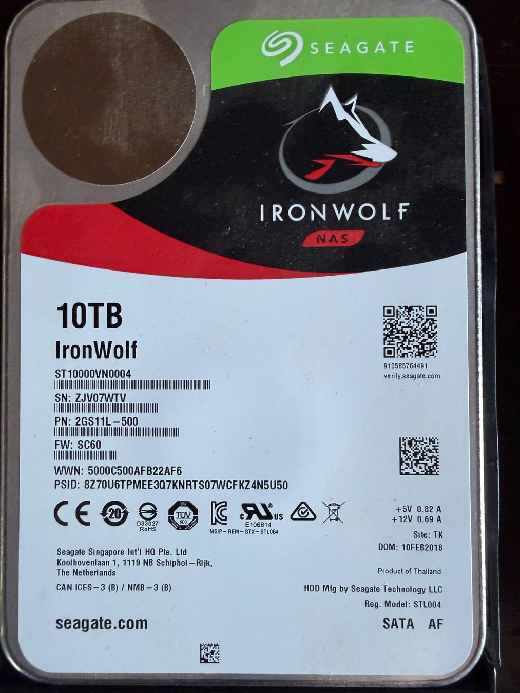 Seagate Harddisks: Seagate Ironwolf 10TB – Gebraucht aus Diessenhofen von ren_sb8w