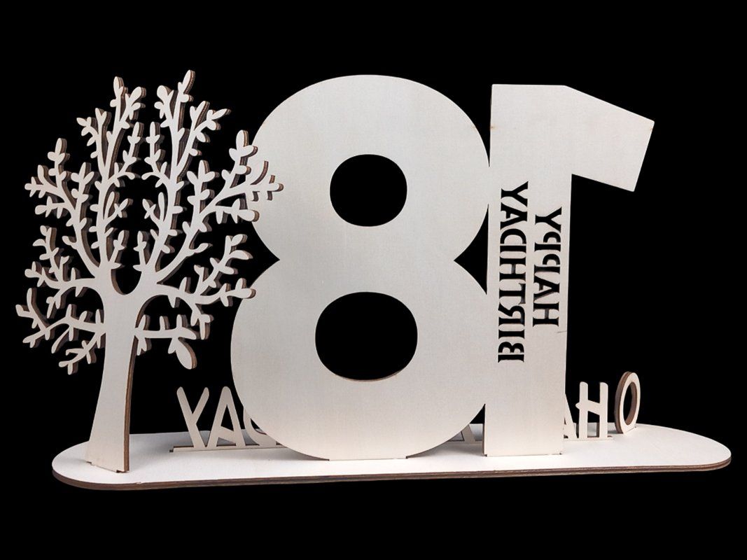 Tutte le decorazioni: 18th Birthday aus Holz – Usato da Hünenberg venduto da Restwert_Zug 2