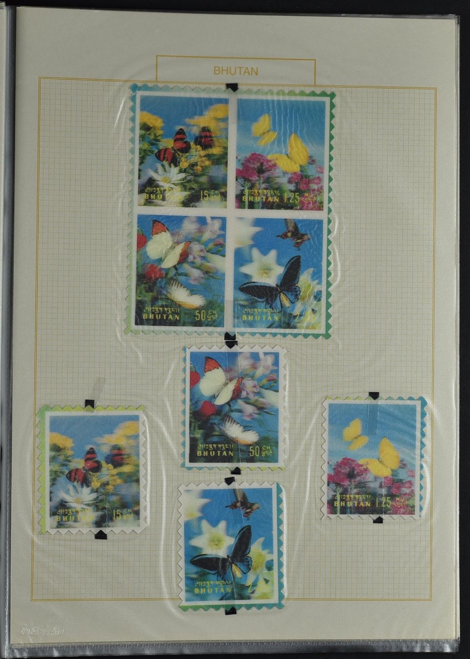 Alle Briefmarken: BHUTAN, SAUBERE 3-D MARKEN SAMMLUNG AUF BLÄTTERN! – Neu und originalverpackt aus Wetzikon ZH von Philimpex 8