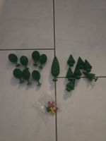 15 × alte Lego Bäume + ungeöffnete Blumen