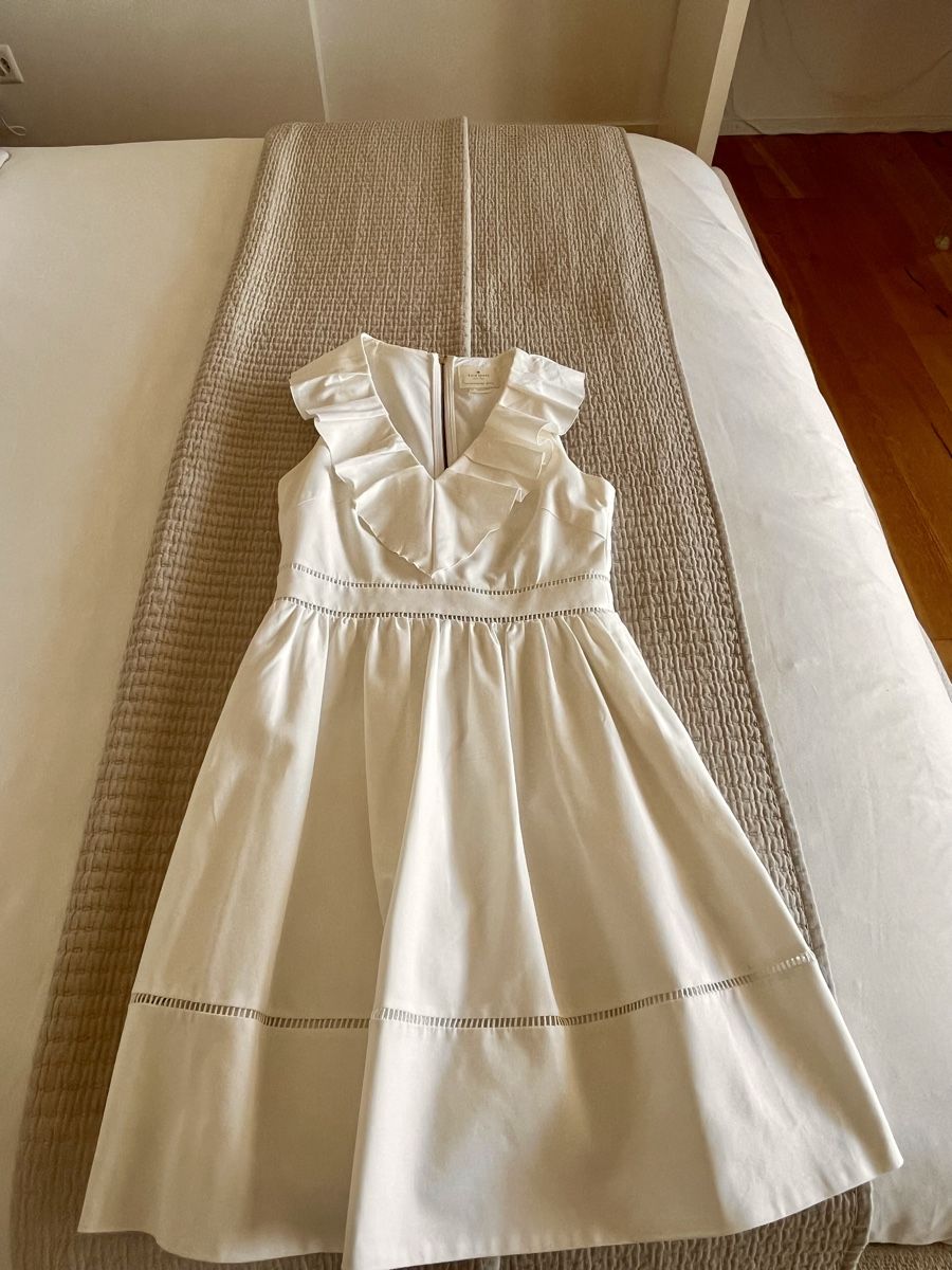 Kate Spade Vestiti: Kate Spade white ruffle dress size M EU40 – Usato da Luzern venduto da ycg_2nr9 1