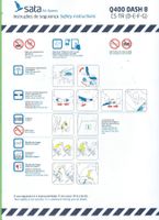 Air Açores , Q400 DASH 8, Safety Card