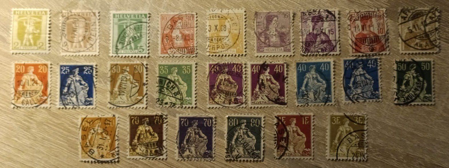 Tutti i francobolli: Lote sellos Suiza 1907-25 – Usato da Stein am Rhein venduto da tom_fq6v