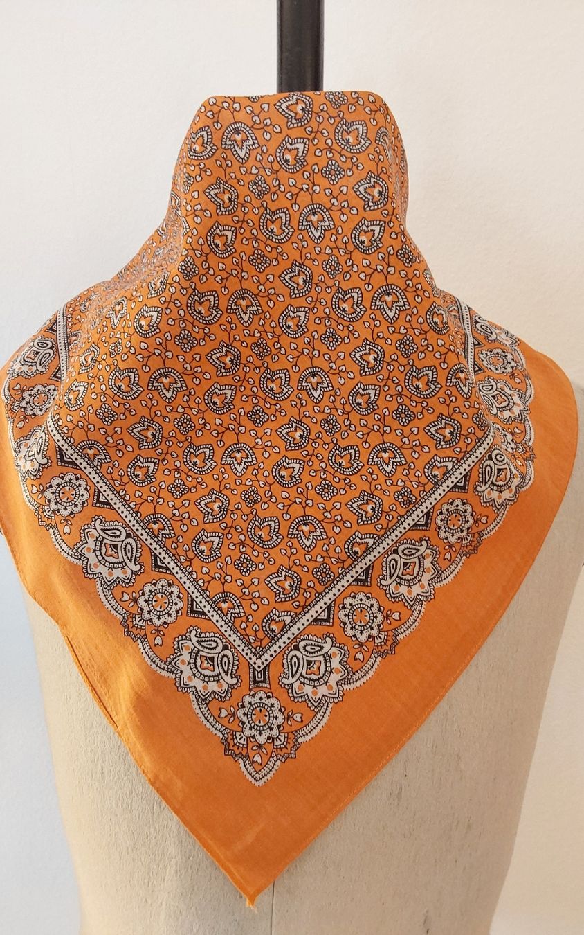 Foulards, Tücher & Schals: Tuch Baumwolle quadratisch orange – Neu (gemäss Beschreibung) aus Köniz von scopello12