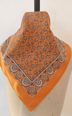 Tuch Baumwolle quadratisch orange