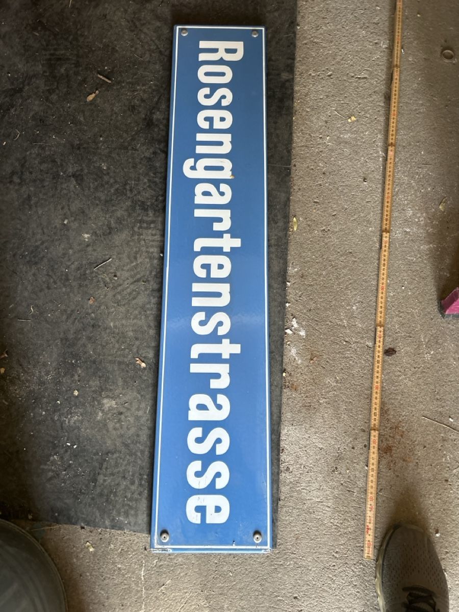 Insegne: Email Strassenschild Rosengartenstrasse – Usato da zürich venduto da pauloreal