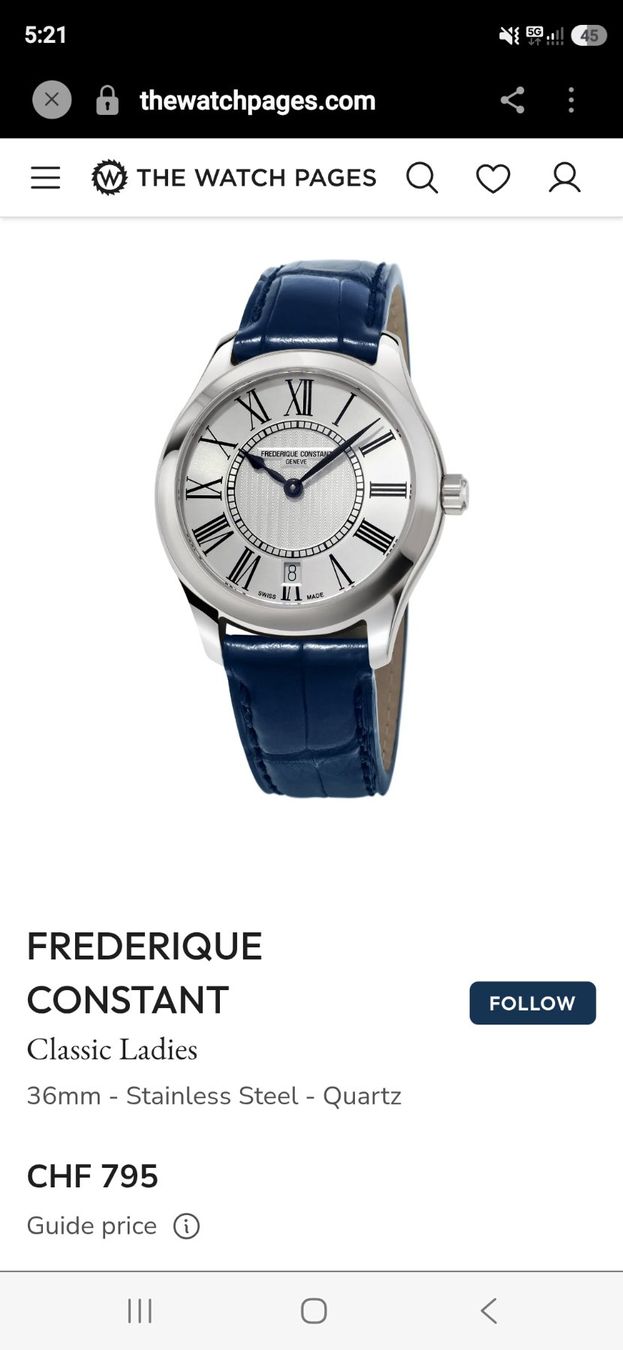 Frederique Constant Uhren: Frédérique Constant comme neuve,36mm – Gebraucht aus Genève von dus_y85z 2