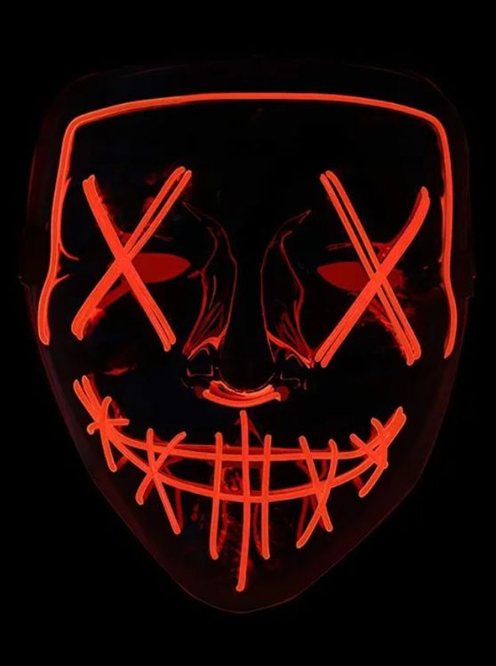 Leuchtende LED-Maske Mit Gesten-Sensor – Digitale Transformationsmaske Für Halloween, Partys & Raves | Wiederaufladbar, Für Kinder & Erwachsene