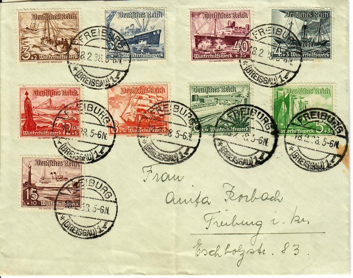 Alle Briefmarken: Brief, deutsches Reich  1938 – Gebraucht aus Hochdorf von Ziegel-16