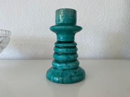 Keramik Kerzenständer, vintage, türkis