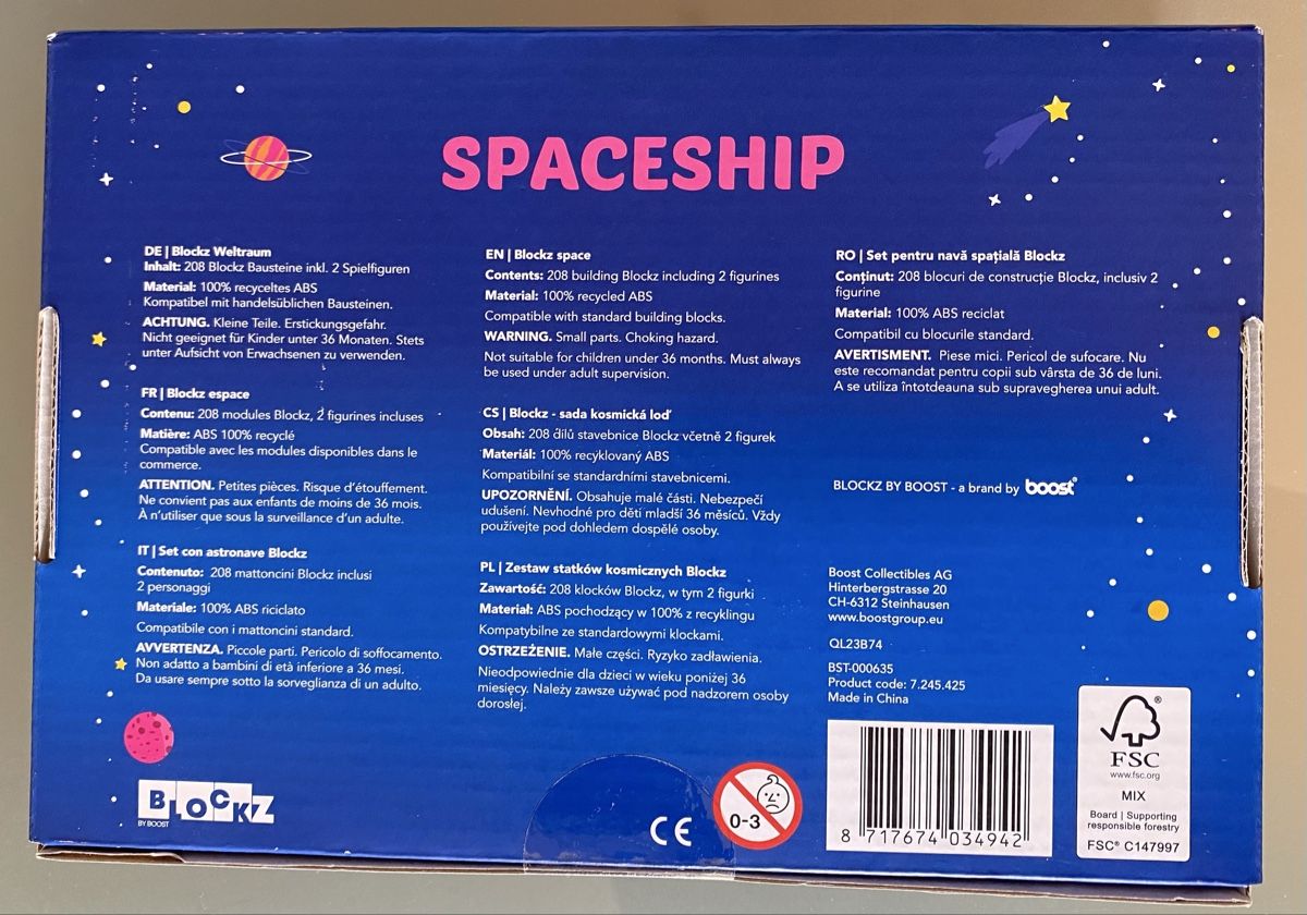 Giocattoli: Spaceship von Blockz – Nuovo e nell'imballaggio originale da Zollikofen venduto da Shiraga 1