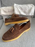 Santoni Loafers Tassel Brown Size UK 8.5