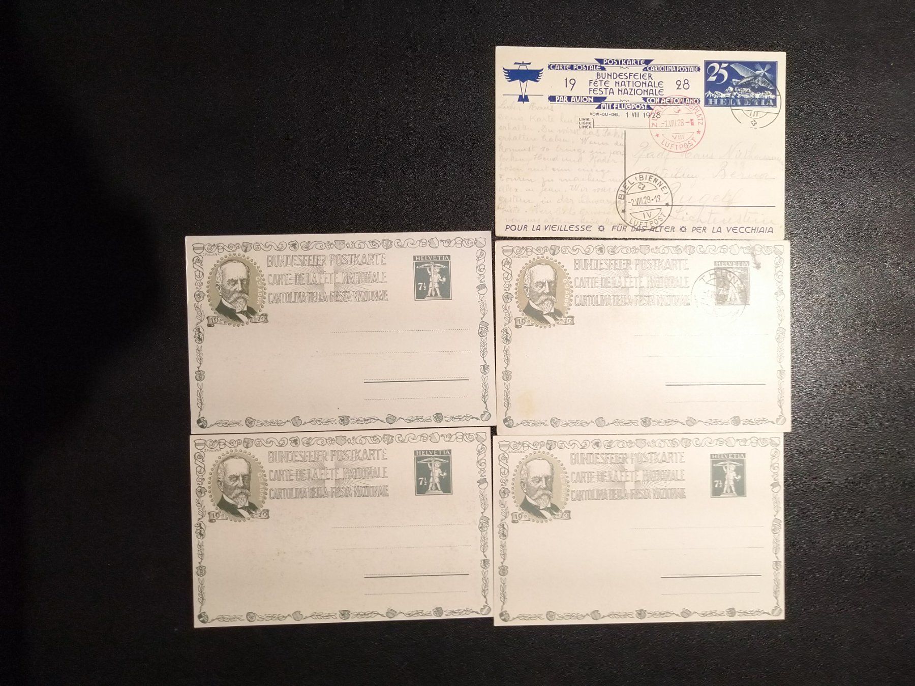 Alle Briefmarken: Bundesfeierkarten – Gebraucht aus Lützelflüh-Goldbach von steinpilz100 1