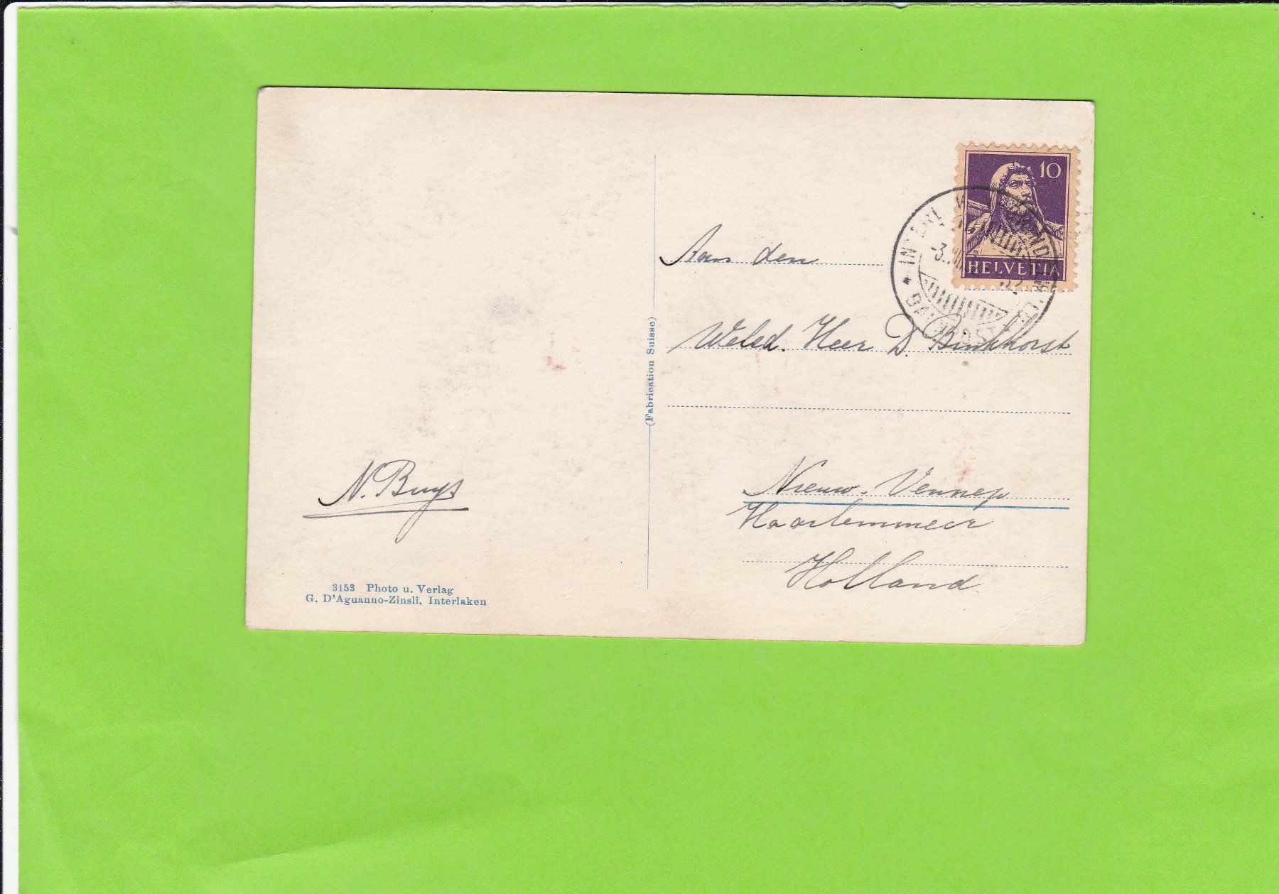 Cartes postales: Lütschine mit Jungfrau – D'occasion à St. Peterzell par neckertal 1