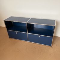 USM Haller Sideboard Stahlblau mit Klappen