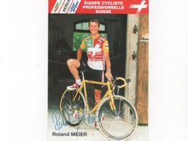 Autogrammkarte von Ex-Radrennfahrer Roland Meier CH