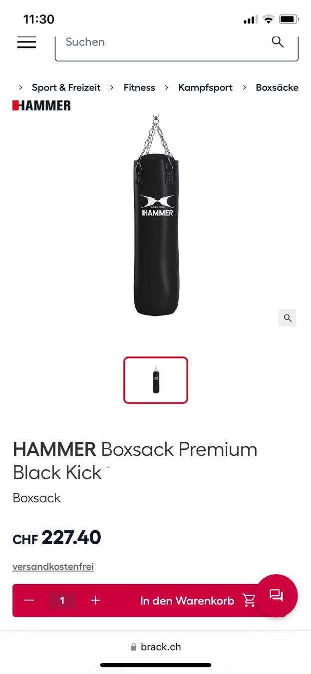 Boxsäcke: Hammer Boxsack 160cm – Gebraucht aus Kriens von draussen-zu-hause 5