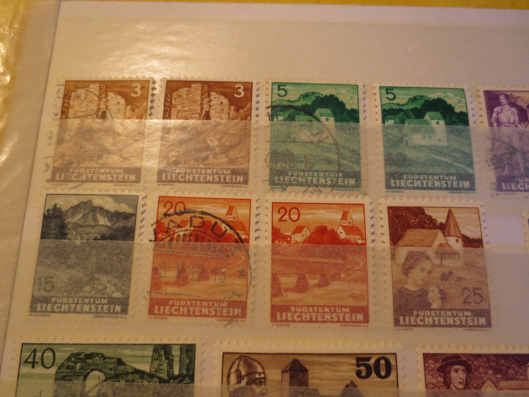 Tutti i francobolli: FL - Lot 1937 / 38. KW= Fr. 320.- #10/2 – Usato da Schöftland venduto da Topdeal4 1