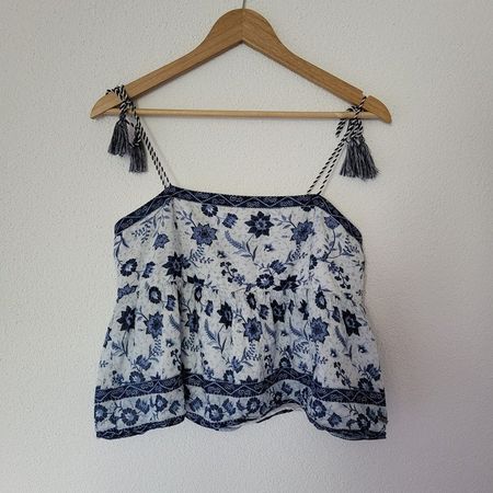 Sommer-Crop-Top blau-weiss Pepe Jeans Gr. M