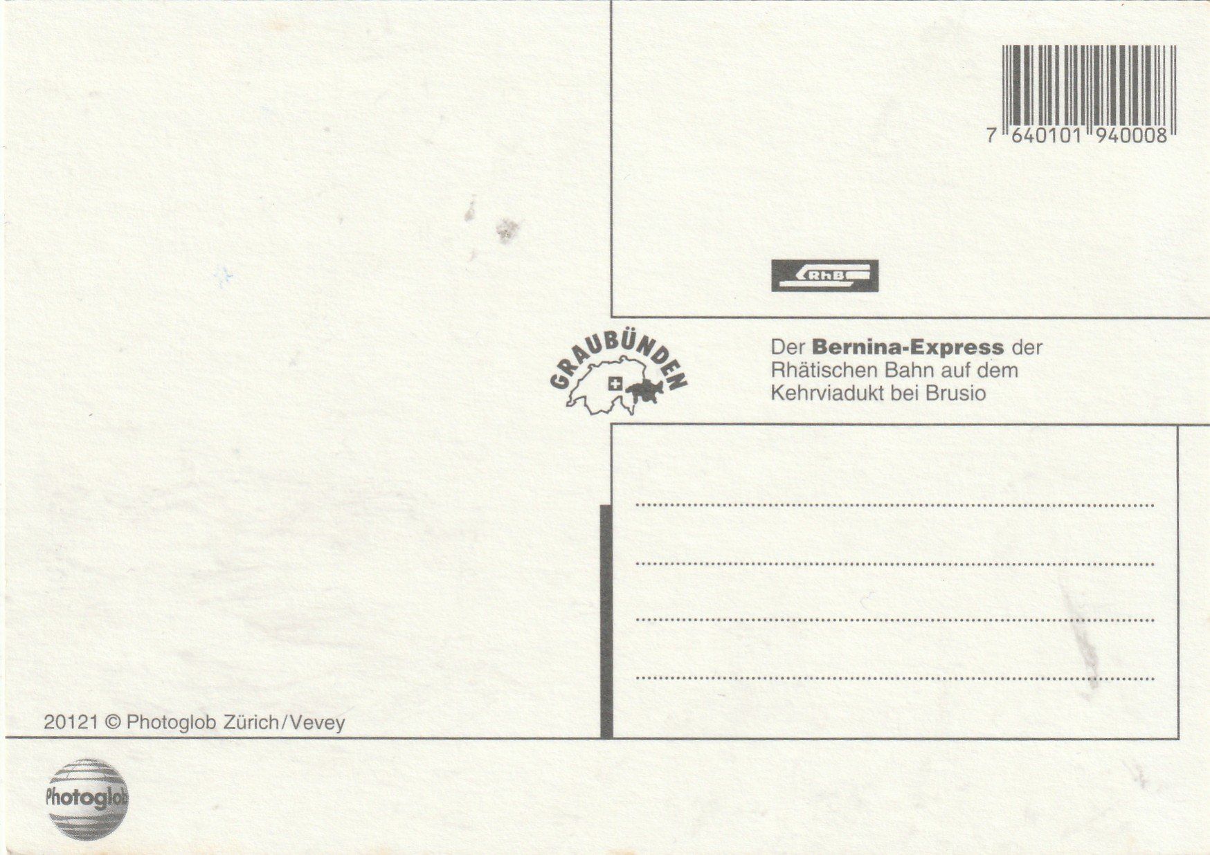 Cartes postales: Bernina Bahn – D'occasion à Lumbrein par made02 1