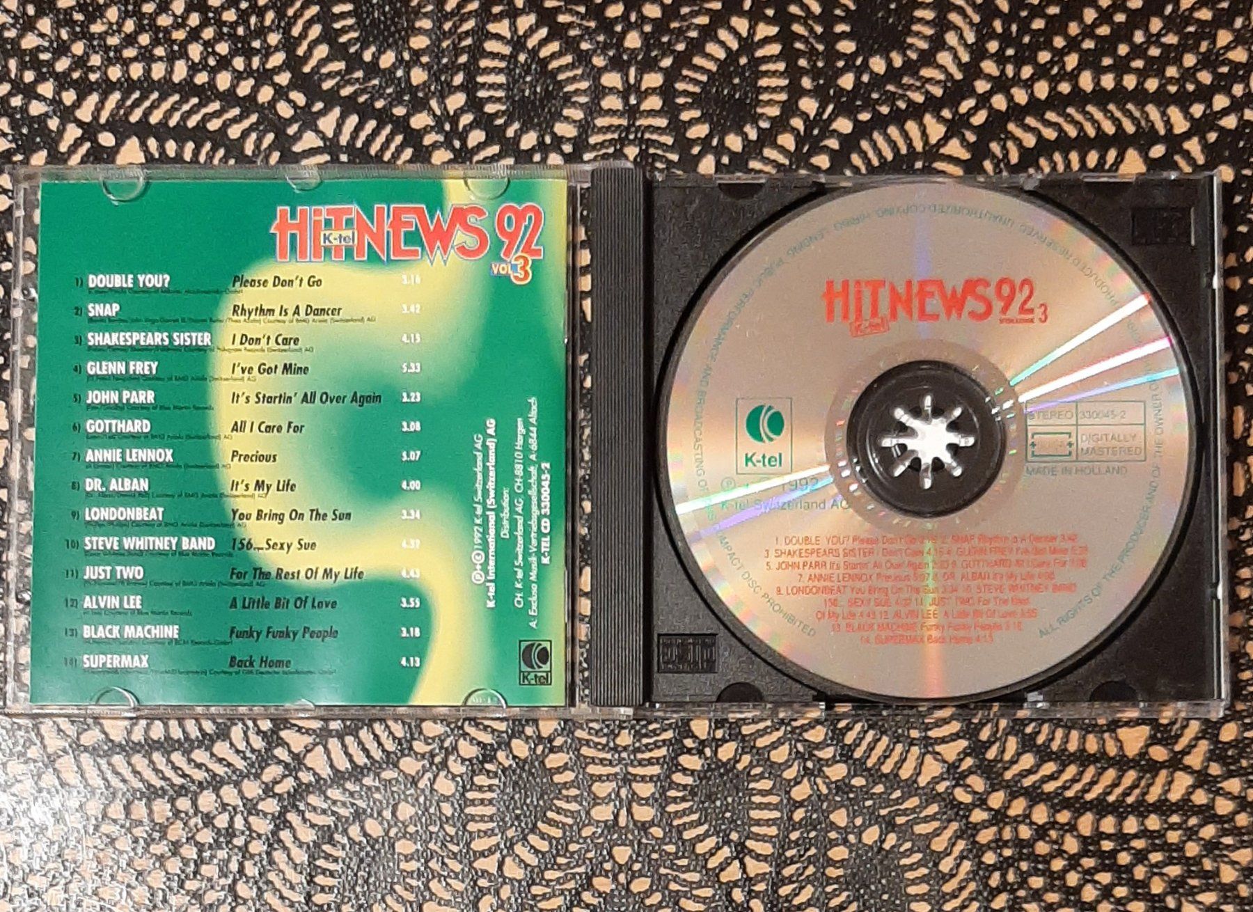 CD: Hit News 92 Vol.3, Hit Compilation CD Sampler 1992 – Usato da Schönenberg TG venduto da Gregolino76 2