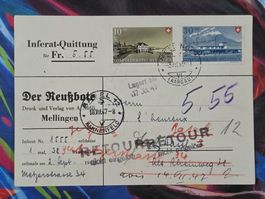 CL26 Carte Postale + Timbre Suisse 1937