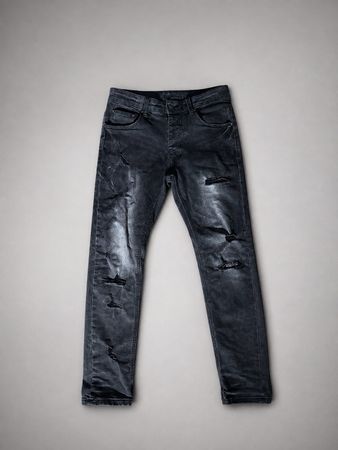 Slim fit Jeans grau Grösse M Ripped Look