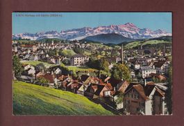 HERISAU mit Säntis - 1936 // Falte //