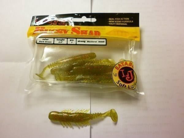 Esche: Bugsy Shad 70 mm Dark Green – Nuovo e nell'imballaggio originale da Fribourg venduto da versus702