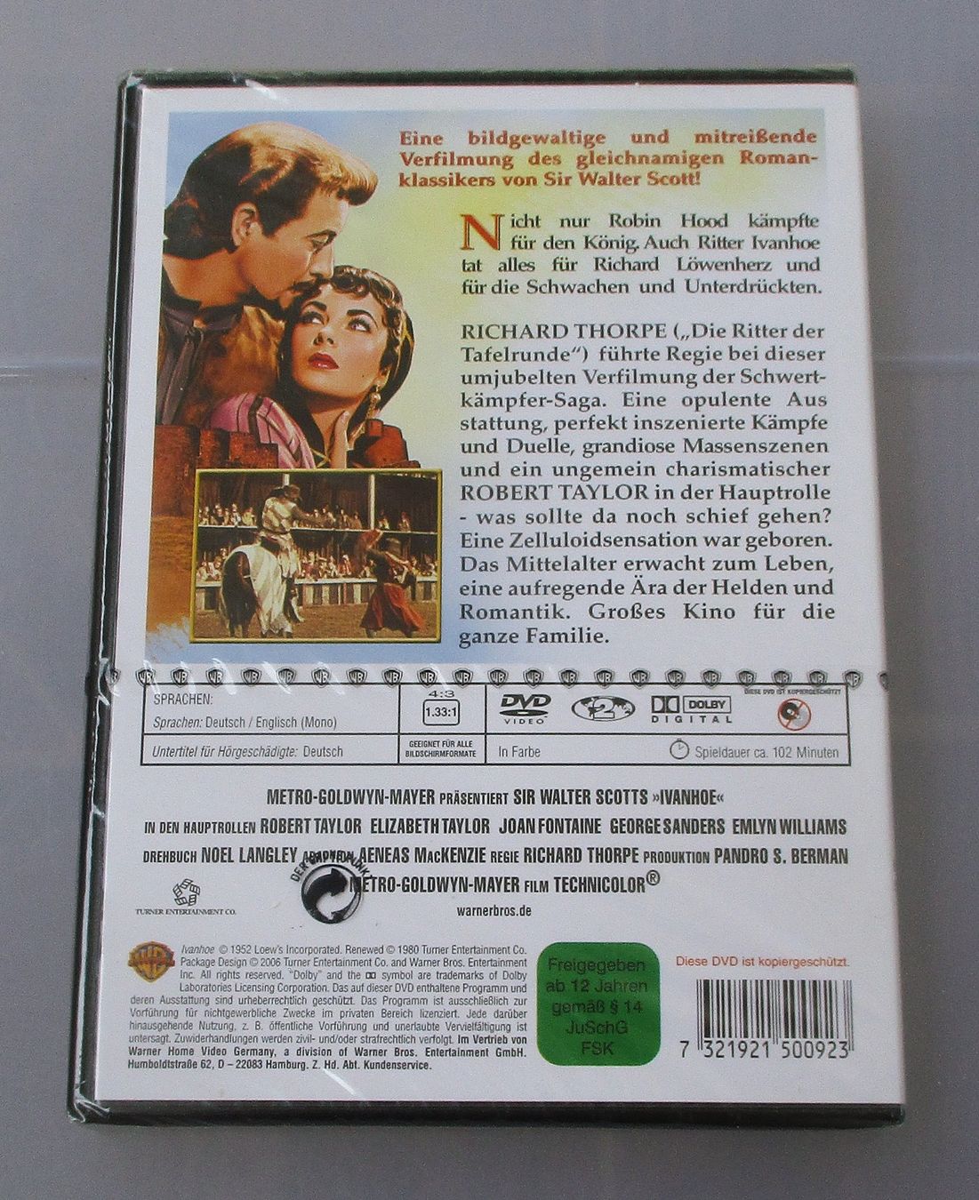 Tutti i DVDs: IVANHOE - Robert Taylor/Elizabeth Taylor NEU/OVP – Nuovo e nell'imballaggio originale da Wattwil venduto da Muriel10 1