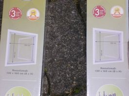 2 Insektenschutz-Fensterrollo, neu, 130x160cm, Komplettsatz!