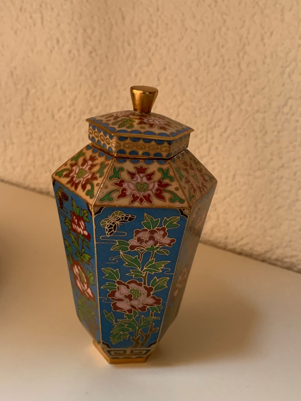 Dosen: Zauberhafte antike Cloisonné Dose 13cm – Gebraucht aus Nunningen von mochflo 9