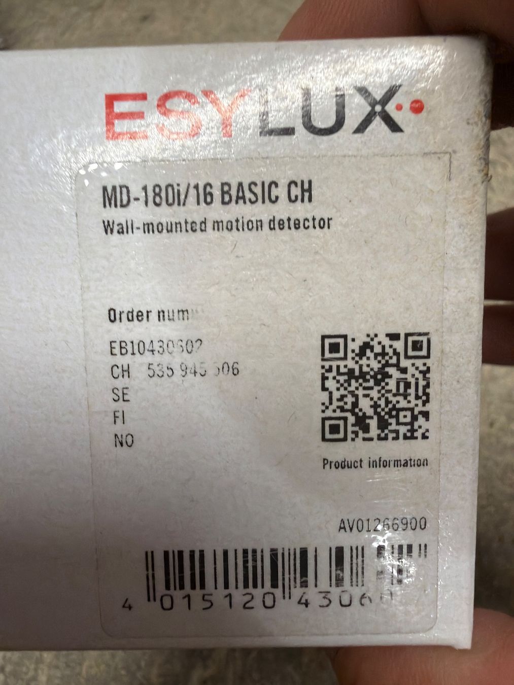 Componenti elettronici: Bewegungsmelder Esylux MD180/16 – Nuovo e nell'imballaggio originale da Safenwil venduto da ins_6ntm 1