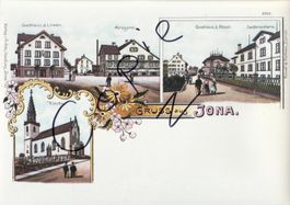 Gruss aus Jona b. Rapperswil - (AK-Lithoansicht im Form. A4)