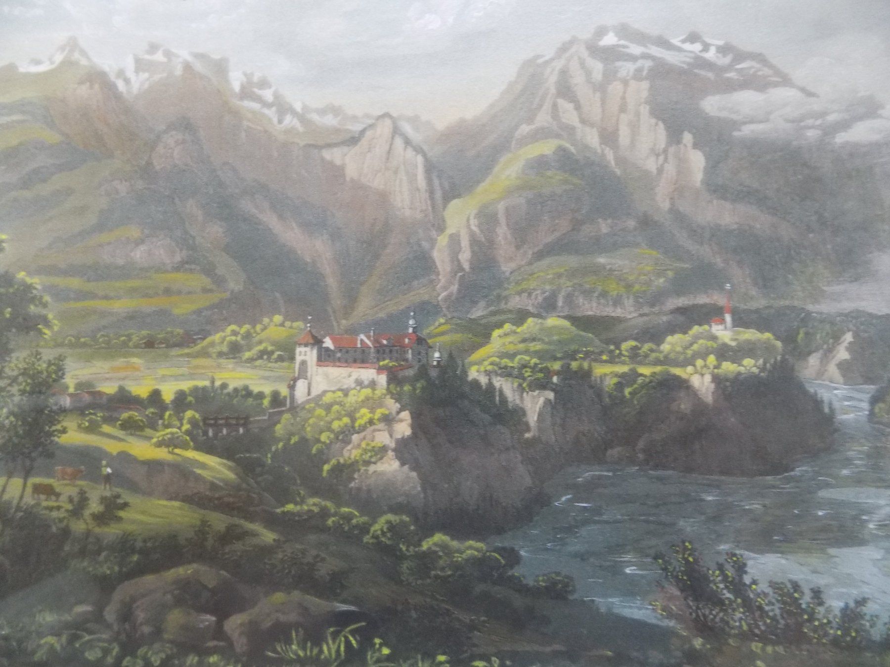 Incisioni: Schloss Rhäzüns Calanda von Bleuler – Usato da Risch venduto da Rischli15 6