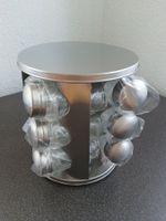 Dekorativer Gewürzständer Edelstahl 12 Glasbehälter - NEU