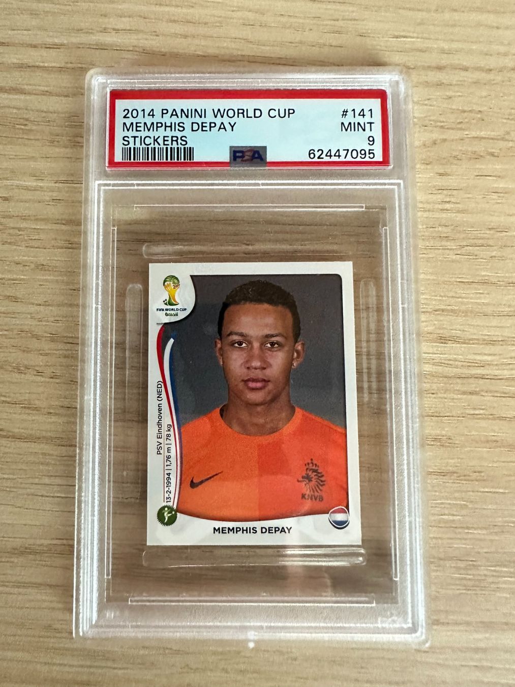 Panini Carte collezionabili: Memphis Depay Panini World Cup 2014 Sticker PSA 9 – Nuovo (secondo la descrizione) da Hagendorn venduto da Pokecollectorch
