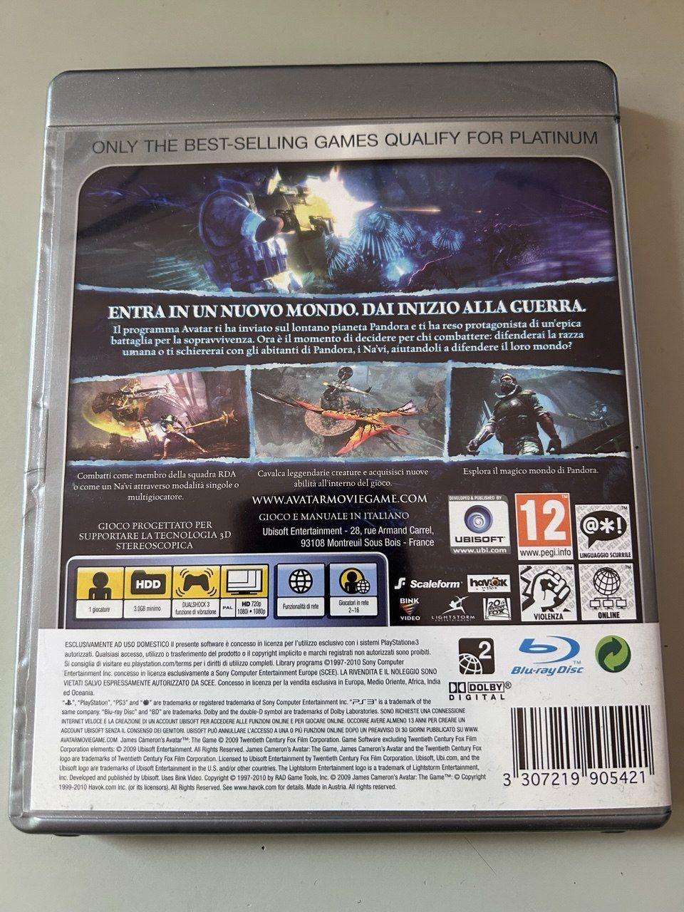 Sony Giochi: James Cameron's Avatar: Il Gioco per PlayStation 3 – Usato da Giubiasco venduto da LorisVale 1