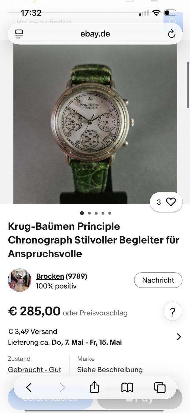 Orologi: Krug-Baümen Chronographe Diamant – Usato da GENEVE venduto da hehakasapa 9