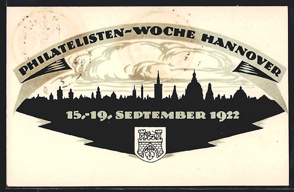 Cancelleria postale: Hannover, Philatelisten-Woche 1922, Stad – Usato da Berlin venduto da bartko-reher