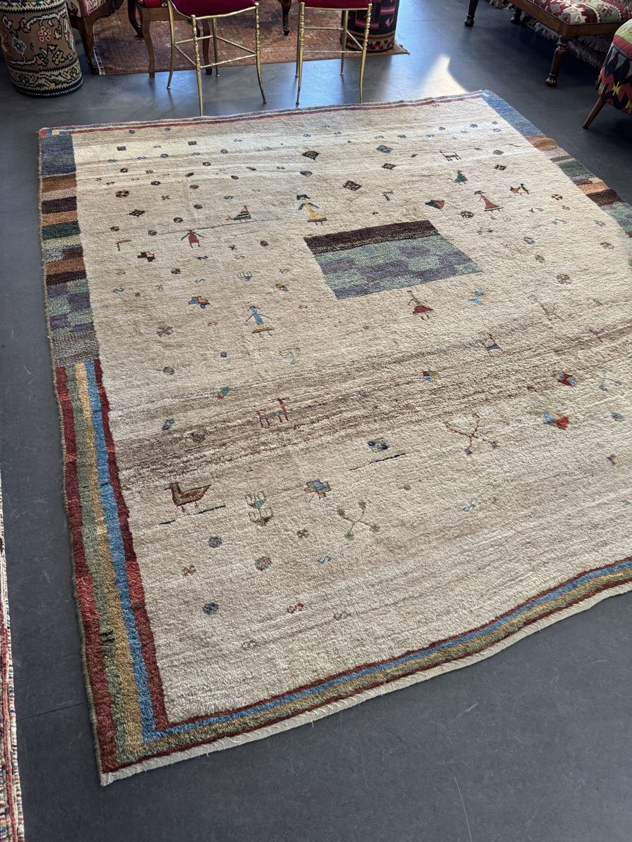 Gabbeh Tappeti: Gabbeh Perserteppich handgeknüpft, einzigartiges Design – Nuovo (secondo la descrizione) da Liestal venduto da galerie_nategh 2